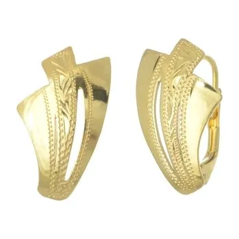 Náušnice Dámské stříbrné pozlacené naušnice STNAU0613F