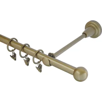 Garnýž Garnýž kovová 360 cm jednořadá 16 koule zlatá antik