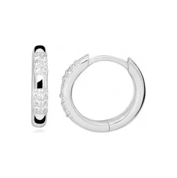 Náušnice Silver Cat Minimalistické stříbrné náušnice s kubickými zirkony SC511 + 2 měsíce na vrácení zboží