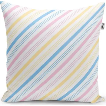 Polštář Sablio Polštář Tříbarevné pruhy - 40x40 cm