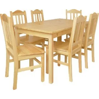 Jídelní set KLASA-NÁBYTEK.cz Jídelní set II. (obdélníkové tvary) - borovice VARIANTA PROVEDENÍ: (š/h/v) 120 x 60 x 75 cm + 4 židle Z2-P3