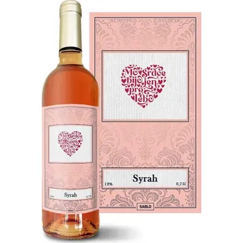 Víno Sablio Růžové víno Mé srdce bije jen pro Tebe: 0,75 l