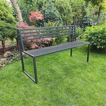 Zahradní lavice Lavička zahradní bezúdržbová celokovová antivandal - komaxit