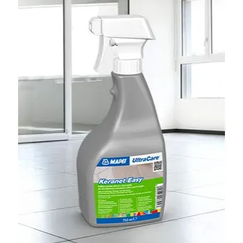 Průmyslové lepidlo MAPEI Čistič na bázi kyselin připravený k okamžitému použití, vhodný pro použití ihned po spárování cementovými spárovacími hmotami ULTRACARE KERANET EASY SPRAY 0,75 l NOVINKA MAP-1150526UK