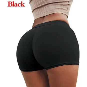 Dámské legíny Sexy push-up kraťasy | Fitness legíny na sport - Černá,L