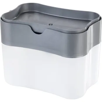 Maximex Dávkovač saponátu, transparentní, 14 x 9,3 x 11 cm,