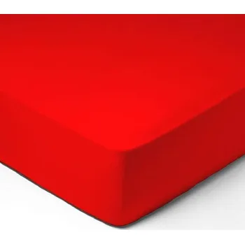 Prostěradlo DekorTextil Jersey napínací prostěradlo červené ROZMĚR: (š/d/v) 200 x 220 x 20 cm