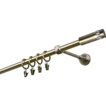 Garnýž kovová 380 cm jednořadá 19 Cylinder crystal mosaz