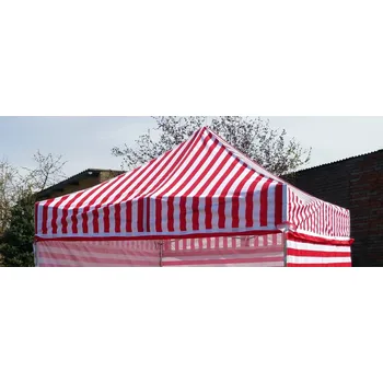 Krycí plachta Střešní plachta Profi Steel 2x3 m - Červeno-bílá pruhy
