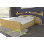 TEXPOL Dvoulůžko PETRA rovné čelo u nohou DUB ROZMĚR: 160 x 220 cm - ATYP