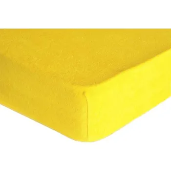 Prostěradlo DekorTextil Napínací prostěradlo FROTÉ Premium žluté ROZMĚR: (š/d/v) 90 x 200 x 20 cm