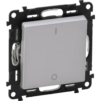 Elektrická zásuvka Legrand VALENA LIFE dvojnásobný spínač č.2 16AX HLINÍK /752302/