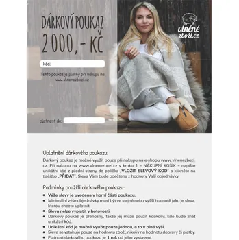 Dárkový potravinový koš Wooline - Dárkový poukaz v hodnotě 2000 Kč