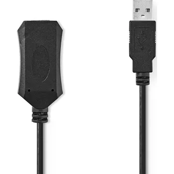 Datový kabel Nedis aktivní prodlužovací kabel USB 2.0, 20 m (CCGL60EXTBK200)