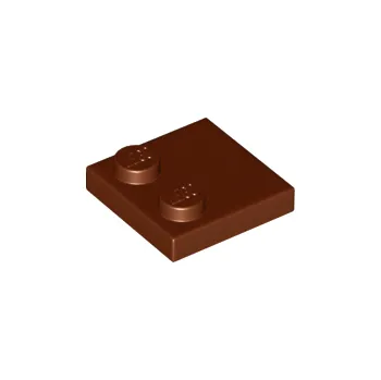 Dětské zboží 33909 Reddish Brown Tile, Modified 2 x 2 with Studs on Edge (Červenohnědá modifikovaná dlaždice 2 x 2 s kolíky na okraji)