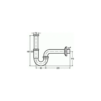Umyvadlo Viega 108939 Plus-sifon trubkový zápachový uzávěr 108 939