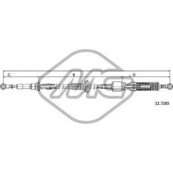 Lanko parkovací brzdy Tazne lanko, rucni prevodovka, , 1318942080, 1329695080, Metalcaucho, 80739
