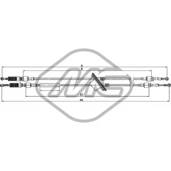 Lanko parkovací brzdy Tazne lanko, rucni prevodovka, , 46806267, 46806268, 4680628, 46807039, Metalcaucho, 81161