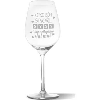 Víno Sablio Sklenička na víno Když Bůh stvořil syny: 49 cl