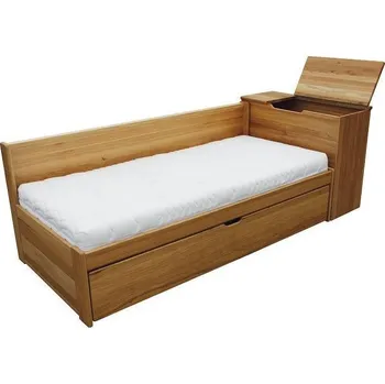 Postel NábytekProNás Výsuvná postel Alka - peřináč v čele (MASIV) ROZMĚR: 80 x 200 cm
