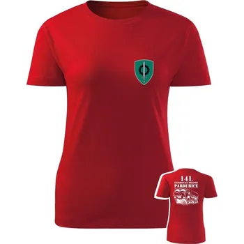 Dámské tričko Dámské tričko 141. zásobovací prapor (Pardubice) - T815 8x8 - červená