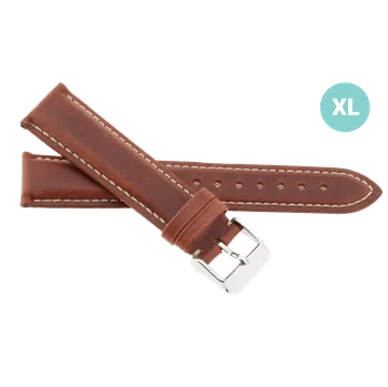 Řemínek na hodinky Prodloužený kožený řemínek na hodinky R36003/22XL (22 mm)