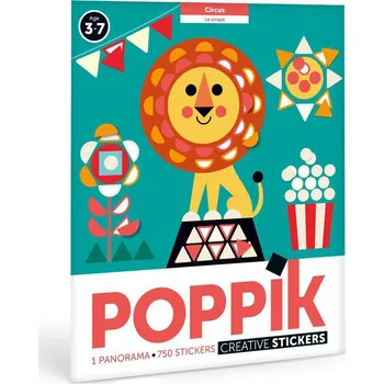 interaktivní kniha POPPIK Samolepkové panorama - cirkus