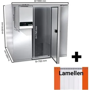 Lednice G.Gastro Stainless steel freezer cold room - 1800 x 1800 - 4.30 m³ - with refrigeration unit and shelving