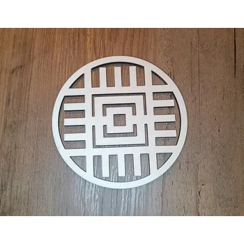 Dřevěný podtácek kulatý - čtverce