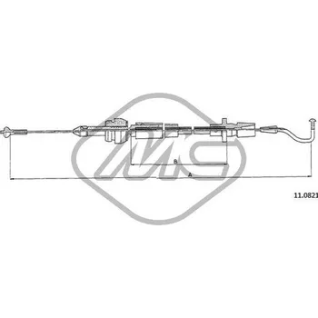 Lanko parkovací brzdy Lanko plynu, , 3A1721555, Metalcaucho, 83827