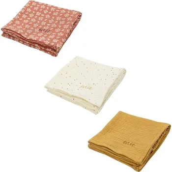 Plena ENIE BABY mušelínové pleny 70x70cm 3ks Melange and Caramel