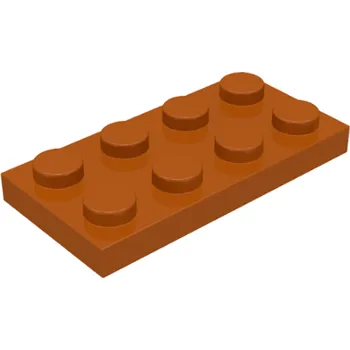 Stavebnice LEGO 3020 Dark Orange Plate 2 x 4 (Tmavě oranžová deska 2 x 4)