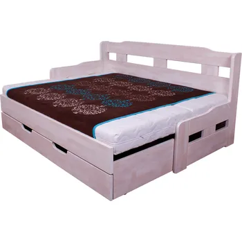 Postel HP-Nábytek Jednolůžko Paris Twin BUK s roštem - rozkládací ROZMĚR: 90 x 200 cm (pravý)