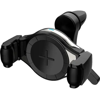 Držák do auta Amio Držák telefonu s nabíjením Qi 10W, na větrací mřížku