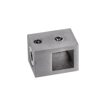 Zábradlí Držák profilu 15 x 15 mm, plochý, broušená nerez AISI 304