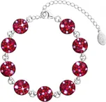 Stříbrný náramek se Swarovski krystaly červený 33048.3 Cherry