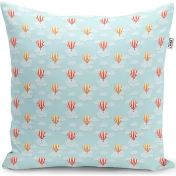 Polštář Sablio Polštář Horkovzdušné balony na nebi - 50x50 cm