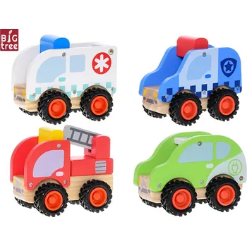 Houpací síť Mikro trading Big Tree - Dřevěná vozidla - 12,5 cm - 4 druhy