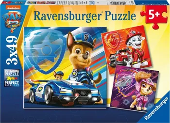 Puzzle Ravensburger Puzzle Tlapková patrola: Parťáci 3x 49 dílků