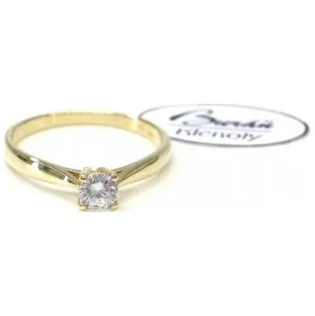 Prsten Prsten ze žlutého zlata se středovým zirkonem Pattic AU 585/000 2,05 gr, PR681401501-55