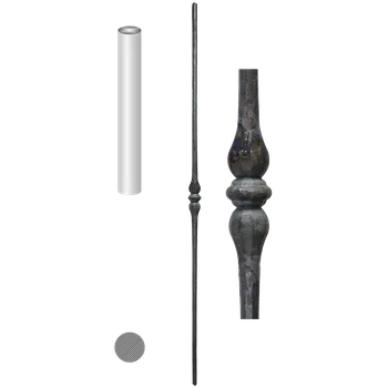 Tyč kruhová ø 14 mm, zdobená 1050 x 35 mm