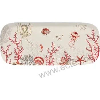 Easy Life CORAL REEF porcelánový servírovací tác korálový útes: mušle, rybky, mořský koník, medúza a chobotnice