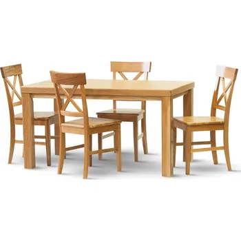 Jídelní set STIMA Jídelní set Teo-Oak (dub) VARIANTA PROVEDENÍ: (d/š/v) 120 x 80 x 77cm + rozklad 40 cm + 6 židlí