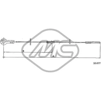 Lanko parkovací brzdy Lanko plynu, , 1479039080, 211721555G, 251721555G, 6123H0, 6123L1, 9618182680, Metalcaucho, 83805