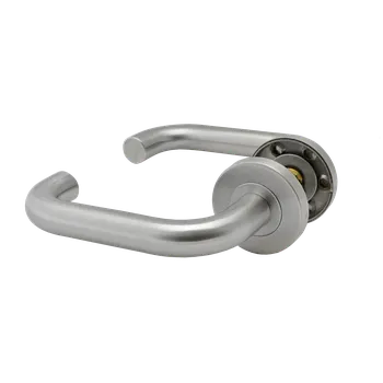 Dveřní kování DOPRODEJ! Klika nerezová bez spodní rozety, broušená AISI304