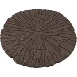 Hnědý gumový zahradní nášlap FLOMA Wood - 46 x 46 x 1,7 cm