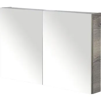 Koupelnový nábytek Zrcadlová skříňka bez osvětlení Sanox 100 x 13 x 65 cm tabacco se 2 dvířky