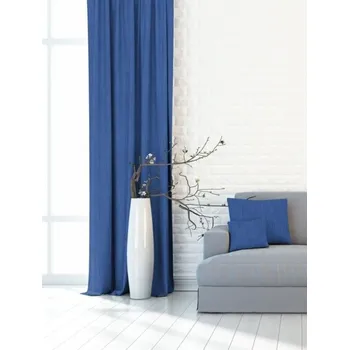 DekorTextil Dekorační látka nebo závěs Blackout Žihaný - modrý ROZMĚR: 1 m / šíře 150 cm