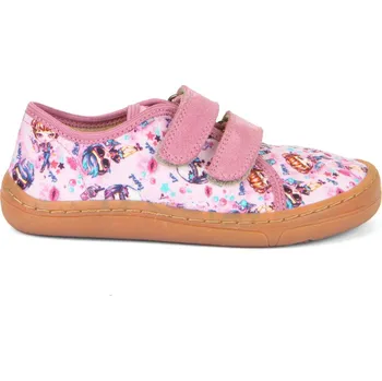 Dětská móda Froddo barefoot plátěné tenisky pink+ 35