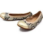 Dámské kožené baleríny 6170 WONDERS Barva: platino, Velikost: 40